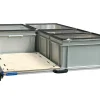 Alu 120 x 80 cm Heckauszug mit 4 Boxen mit Deckel und Multiplex