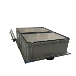 Aluminium Schiebeframe 80x60 cm mit 2 Boxen und Deckel