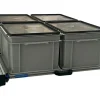 Aluminium Schiebeframe 80x60 cm mit 4 Boxen und Deckel