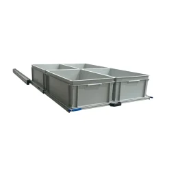 Aluminium 120x80 cm Heckauszug mit 4 offene boxen