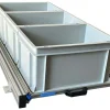 Aluminium 90x40 cm Schiebegestell mit 3 offenen Körben