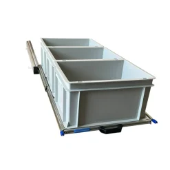 Aluminium 90x40 cm Schiebegestell mit 3 offenen Körben