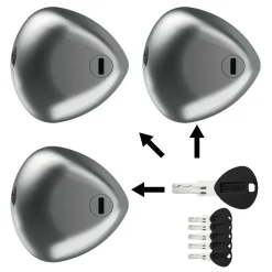 Blackstone Silver COMBO Set von 2 Van-Schlösser