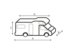 Brunner Design 12M Wohnmobilabdeckung - 600 - 650 cm