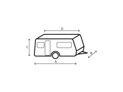 Brunner Design 12M Wohnwagen Schützhulle - 750-800 cm
