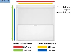 Dometic Seitz Rastrollo 3000 Kombirollo white - 116 x 71 cm