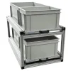 Doppel Aluminium Heckauszug mit 4 offenen Boxen - 90×40 cm