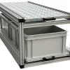 Doppel-Heckauszug 120×40 cm – 3 offene Boxen und Riffelblech