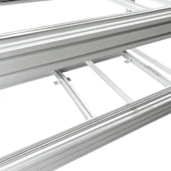 Doppel-Heckauszug mit 2 offene Boxen und Alu platte - 90 × 40 cm