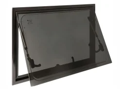 DWS Camping 700 x 350 mm Klappfenster mit Kombirollo - Black