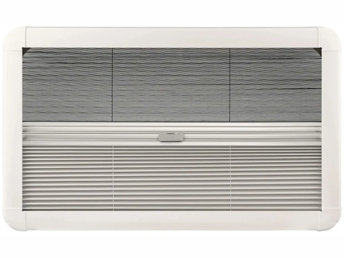 DWS Camping 500x300mm Klappfenster mit Kombirollo - Transparent