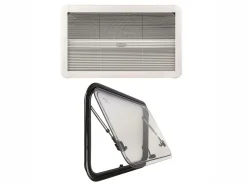 DWS Camping 900x500mm Klappfenster mit Kombirollo - Transparent