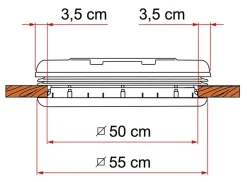 Fiamma Vent 50 Dachluke - Crystal