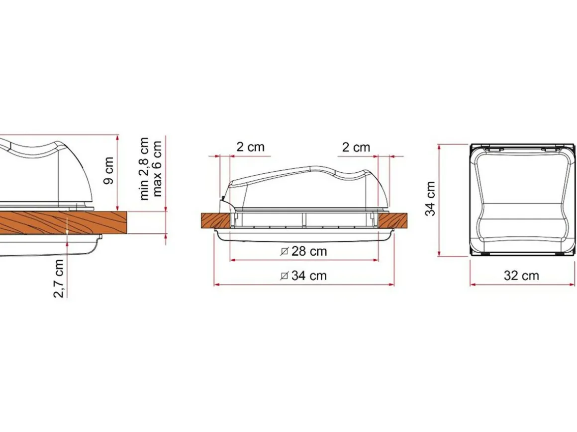 Fiamma Vent 28 F Dachluke - White