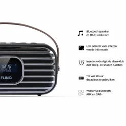 FlinQ Retro DAB+ Radio - Tragbar