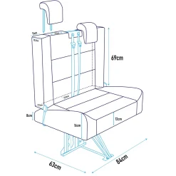 K'Foam CTA-Rahmen Komfortsitz ohne Isofix - Premium Black