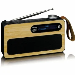 Lenco PDR-040BAMBOOBK DAB+ Radio - Bamboo,Schwarz