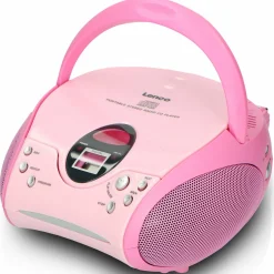 Lenco SCD-24 Tragbares FM-Radio - Pink