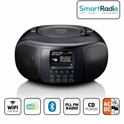 Lenco SCD-6000BK Tragbares Internetradio mit Bluetooth