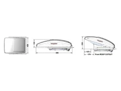 Maxxfan Deluxe 40 x 40 Dachluke mit Ventilator - transparent