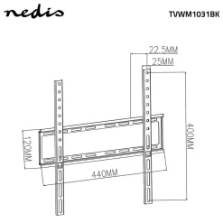 Nedis Feste TV-Wandhalterung - 23-55 Zoll