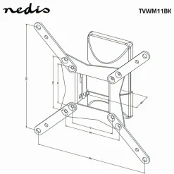 Nedis TVWM11BK Vollbewegliche-TV-Wandhalterung - 10-32 Zoll