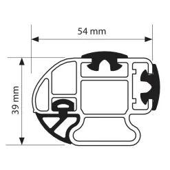 Nordrive 2 Alu Dachträger – VW Multivan T5 2003 – 2015