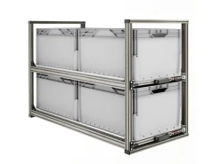 Nova Racks Serie V 2 Ebenen Heckauszug - 40x120x75 cm