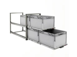 Nova Racks Serie V 2 Ebenen Heckauszug - 40x120x75 cm