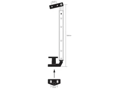 Obelink 24,8 cm Fensteraussteller Schraubbefestigung mit Klicksystem - Rechts