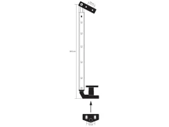 Obelink 29,5 cm Fensteraussteller Schraubbefestigung mit Klicksystem - Links