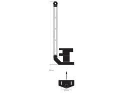 Obelink 22 cm Klick-Klack Fensteraussteller mit Griff - Links