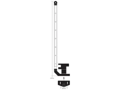 Obelink 37,8 cm Klick-Klack Fensteraussteller mit Griff - Links