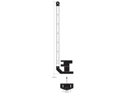 Obelink 32,6 cm Klick-Klack Fensteraussteller mit Griff - Links