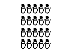 Obelink Gardinengleiter mit Haken (20 Stück) - Black