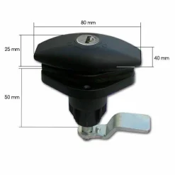 Obelink ovale Druckschloss - Black