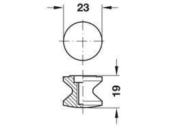 Obelink Push-Lock Knopf - White