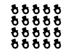 Obelink Ösi Gardinenhaken (20 Stück) - Black