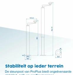 ProPlus Ø48 mm ausdrehbare Abstellstütze - 40 x 65 cm