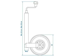 ProPlus 48 mm Stützrad - einzelner Luftreifen