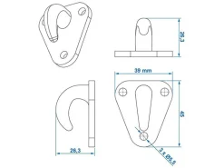 ProPlus Schnur-Haken - Kunststoff