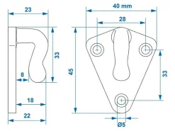 ProPlus Schnur-Haken - Metall