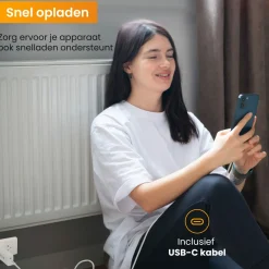 R2B 1 Meter Weißes USB-C Kabel mit USB-A & USB-C Ladegerät