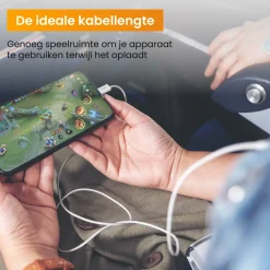 R2B 2 Meter Weißes USB-C zu USB-C Kabel