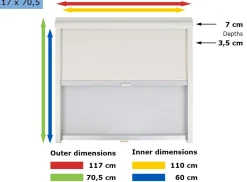 Remis Remiflair I Kombirollo cream - 117 x 70,5 cm