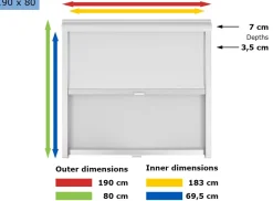 Remis Remiflair I Kombirollo grey - 190 x 80 cm