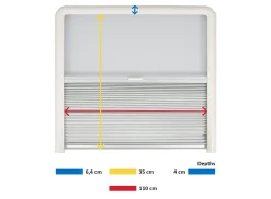 Remis Remiflair IV Plissee Kombi-Rollo - 114,2 x 41,4 cm