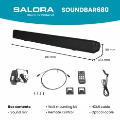 Salora SOUNDBAR680 Bluetooth-Soundbar mit Subwoofer