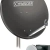 Schwaiger 714548 anthrazit 80 cm Alu-Spiegel Set