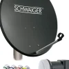 Schwaiger 714487 anthrazit 55 cm Stahl-Spiegel set